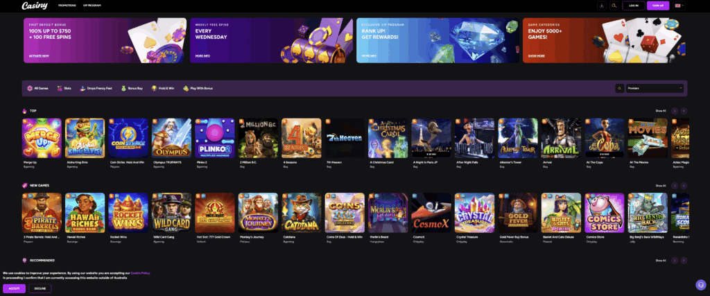 Comprehensive Casiny Casino Review Explore Games, Bonuses, and More!